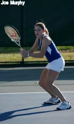 Dara Toulch won her match at No. 6 singles, 6-1, 6-0.