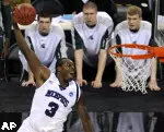 Memphis forward Joey Dorsey (3) dunks against Michigan State. (AP Photo/Pat Sullivan)