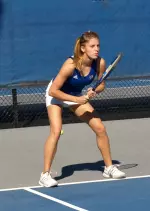 Lindsey Wiseman is one of two Lady Tigers to pick up a singles win on Tuesday.