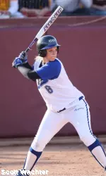 Sophomore Leigh Rowan had the only Memphis hit in a 8-0 loss to UCF.