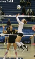 Christine Bach had 25 assists and 11 digs in Memphis' loss at UTEP.