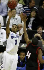 Roburt Sallie and the Tigers will meet Maryland in the NCAA Tournament second round on Saturday.