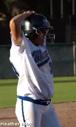 Freshman Lelani Bernardino threw out the potential tying run from right feild at home in the sixth inning of a 2-1 Memphis victory.