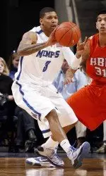 Roburt Sallie (20) tied a season high with 20 points against Houston.