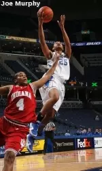 Brittany Carter scored 10 of her 16 points in the final 5:18 of the game.