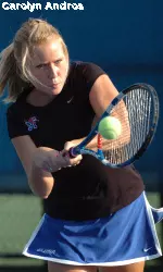 Amanda Brown picked up a singles victory for the Tigers on Friday afternoon