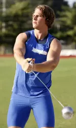 Steffen Nerdal will make his season debut in the hammer throw this afternoon