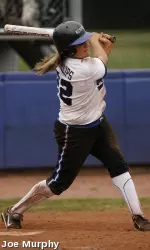 Sophomore Jessica Phillips' walk-off home run to center gave Memphis a 2-1 win over Marshall..