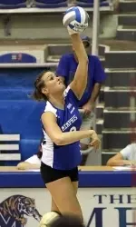 Marija Jovanovic downed 11 kills in Memphis's 3-2 win over Belmont