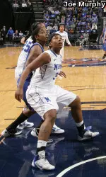 Nicole Dickson posted her fourth straight double-double Tuesday night, finishing with 11 points and 10 rebounds.