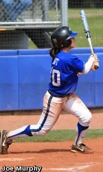 Senior Heather Mott scored the lone run after hitting a triple in a Memphis 1-0 victory.