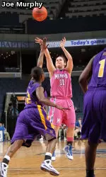 Alex Winchell tied a school single game record with seven threes in the loss. The seven triples puts her at 201 for her Tiger career, just the second player in Memphis history to hit that mark.