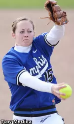 Lauren Carley earned her second victory of the season in a 2-1 Memphis win over East Carolina