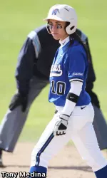 Heather Mott scored twice against the Miners in Game One.