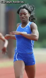 LaShundra Kershaw won the 200m dash and was runner-up in the 100.