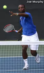 Jordan Smith and partner David Henry fell in a 9-7 heartbreaker in doubles action to clinch the match for DePaul.