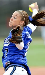 Carly Hummel scattered three hits in her 11th complete game of 2011.