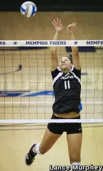 Lauren Hawkins had 11 kills and hit .409 at Tennessee State.
