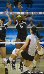 Altrese Hawkins led the Tigers with 12 kills.