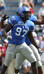 Martin Ifedi totaled seven tackles for the Tigers against SMU.