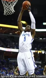 Freshman Shaq Goodwin recorded a career-high 17 points and 12 rebounds in Memphis' 93-65 win over UT Martin.