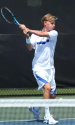 Leon Nasemann earned the fourth and clinching point for Memphis in the win at SMU.