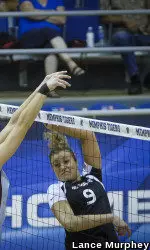 Marija Jovanovic led the Tigers with 15 kills and recorded her 1,100th career kill.