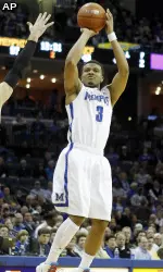 Chris Crawford finished with 19 points and a career-high five treys in Memphis' win over Southern Miss.
