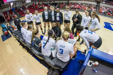 Volleyball Team Huddle, 2015