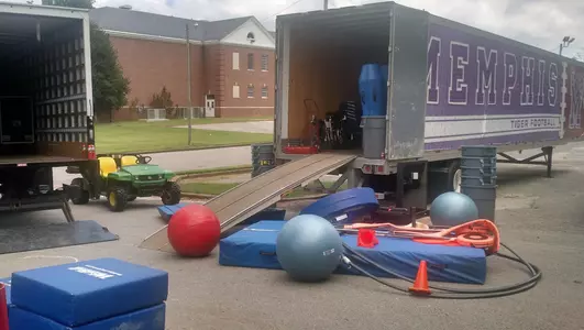 Memphis football equipment