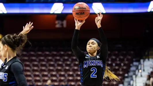 The Memphis Tigers take on the SMU Mustangs during the 2020 American Athletic Conference Women’s Basketball Championship at Mohegan Sun on Friday March 6, 2020.(Dustin Satloff/American Athletic Conference)