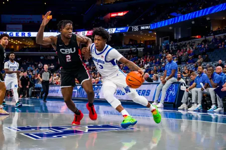 Guard Kendrick Davis (3) during the Memphis vs. CBU Menâ??s Basketball game on 10232022.