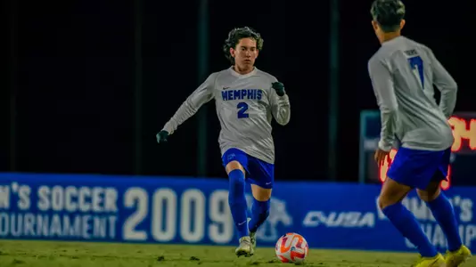 Forward Josemaria Ojeda (2) during the Memphis vs. Lipscomb Menâ??s Soccer game on 10182022.