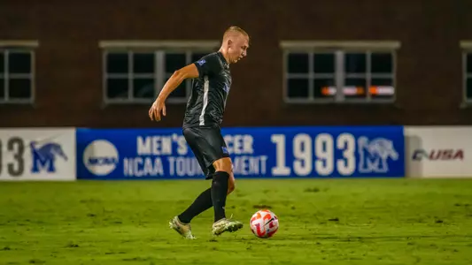 Defender Marcus Larikka (4) during the Memphis vs. Green Bay Menâ??s Soccer game on 09102022.