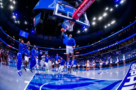 Forward Kaodirichi Akobundu-Ehiogu (5) during the Memphis vs. CBU Menâ??s Basketball game on 10232022.