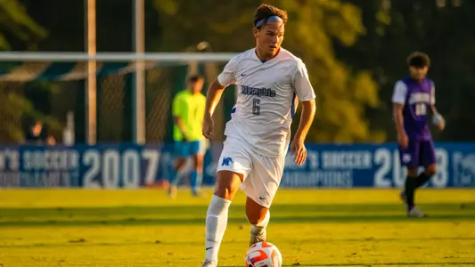 Midfielder Toby McCallum (6) during the Memphis vs. Central Arkansas Menâ??s Soccer game on 09202022.
