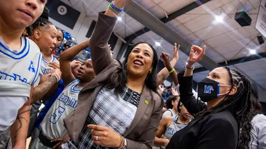Head Coach Katrina Merriweather (HC) during the Memphis vs. ECU Womenâ??s Basketball game on 03022022.