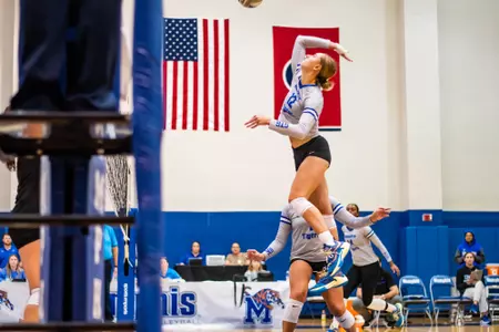 Outside Hitter Alexis Lewis (12) during the Memphis vs. Eastern Washington volleyball match on 08272022.
