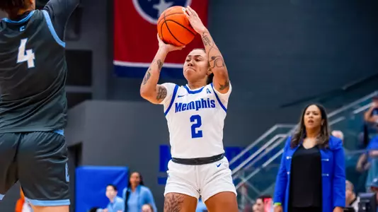 Guard Madison Griggs (2) during the Memphis vs. Columbia Womenâ??s Basketball game on 11072022.