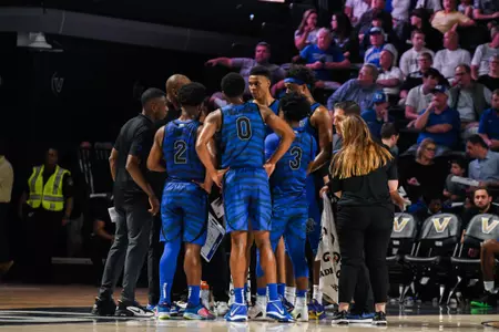 team huddle at vandy