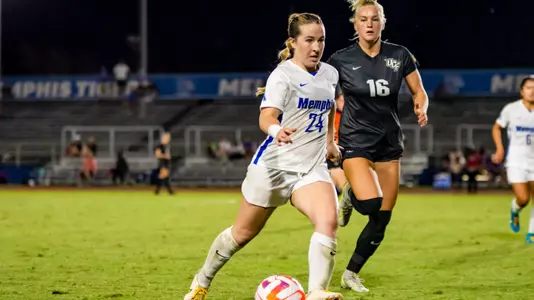Midfielder Haylee Spray (24) during the Memphis vs. UCF Womenâ??s Soccer game on 09152022.