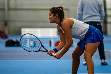 Emily Meyer during the Memphis vs. Maryland Tennis match on 03192023.