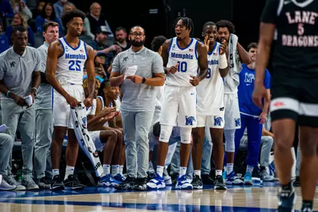 Team during the Memphis vs. Lane College Men’s Basketball game on 10292023.