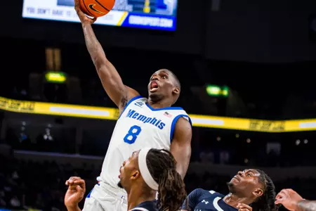Forward David Jones (8) during the Memphis vs. Jackson State University Men’s Basketball game on 11062023.