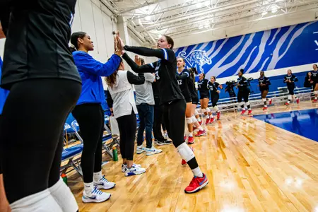 Defensive Specialist Mackenzie Leach (3) during the Memphis vs. Alcorn State volleyball match on 08252023.