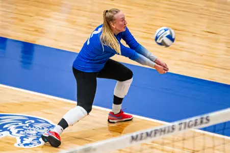 Outside Hitter Tabytha Toelke (2) during the Memphis vs. Little Rock Arkansas volleyball match on 09162023.