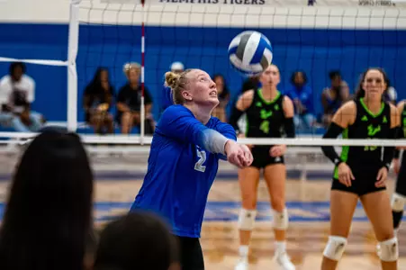 Outside Hitter Tabytha Toelke (2) during the Memphis vs. USF volleyball match on 09232023.