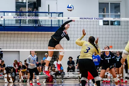 Outside Hitter Alexis Lewis (12) during the Memphis vs. Alcorn State volleyball match on 08252023.