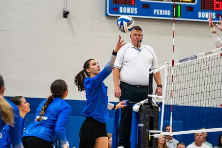 Right Side Hitter Eleftheria Baxa (13) during the Memphis vs. Miami Ohio volleyball match on 08262023.