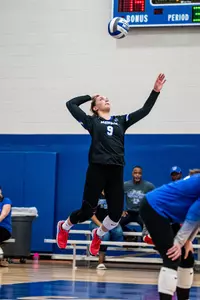 Libero Abigail Schlueter (9) during the Memphis vs. Miami Ohio volleyball match on 08262023.